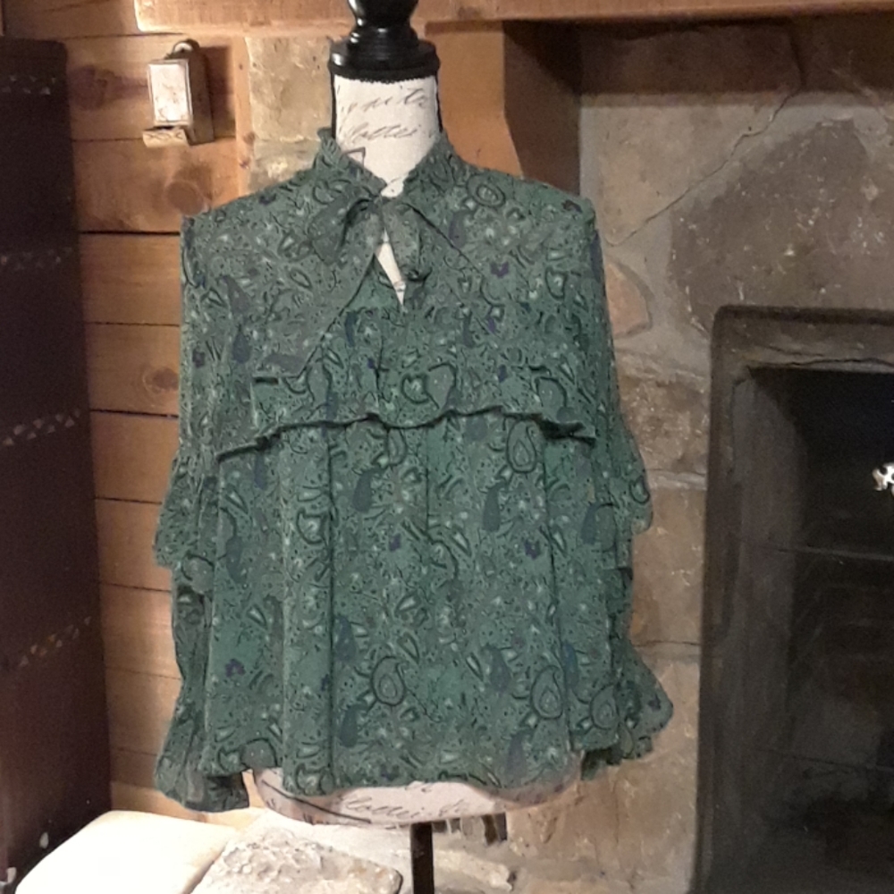 Lucky Brand tiered ruffle top